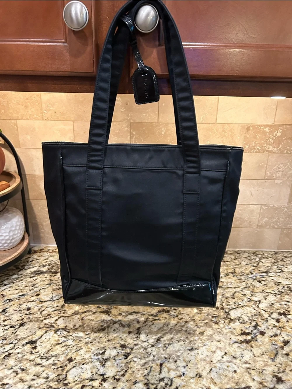 GUCCI Handbag Tote Bag Nylon Black